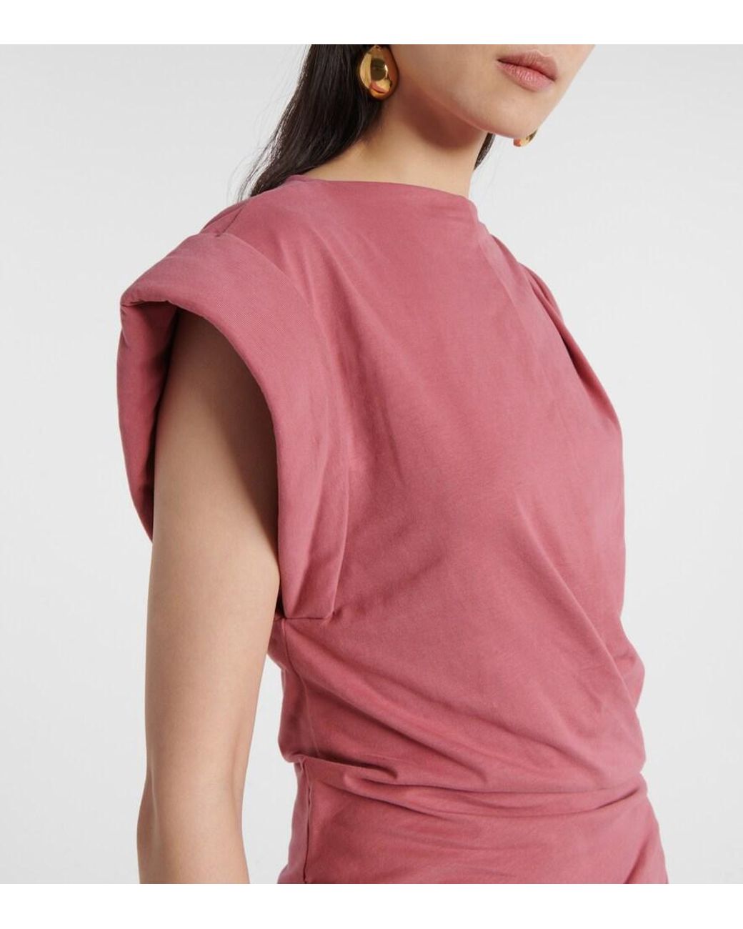 Isabel Marant Pink Maisan Cotton Jersey Tank Top