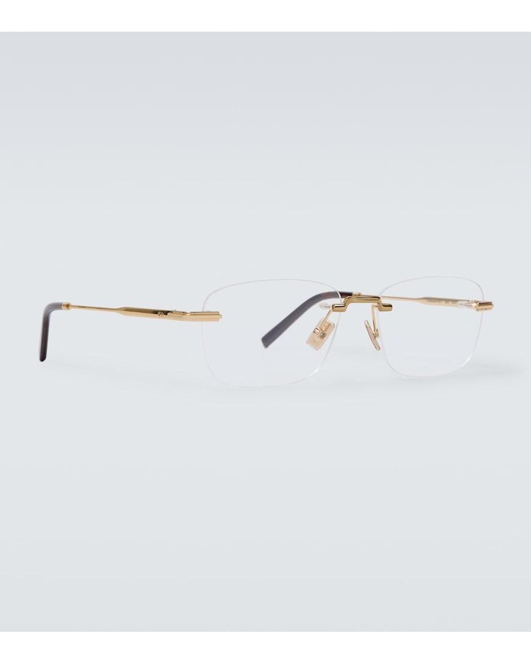 Dior Eckige Brille Diorblacksuito S27U in Metallic für Herren