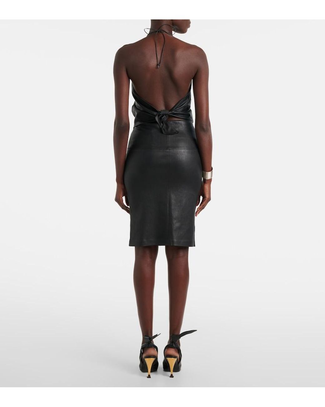 Stouls Black Rosie Halterneck Leather Top