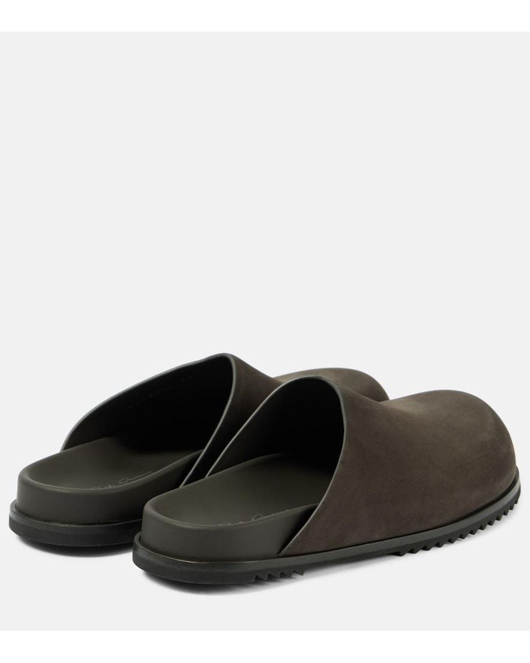 Rick Owens Brown Granola Leather Slides