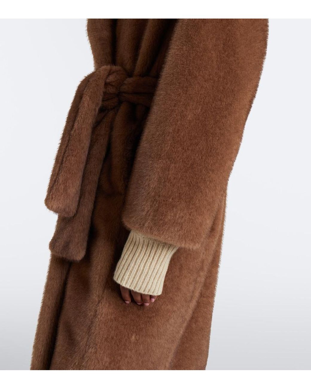 Max Mara Brown Belted Wrap Coat