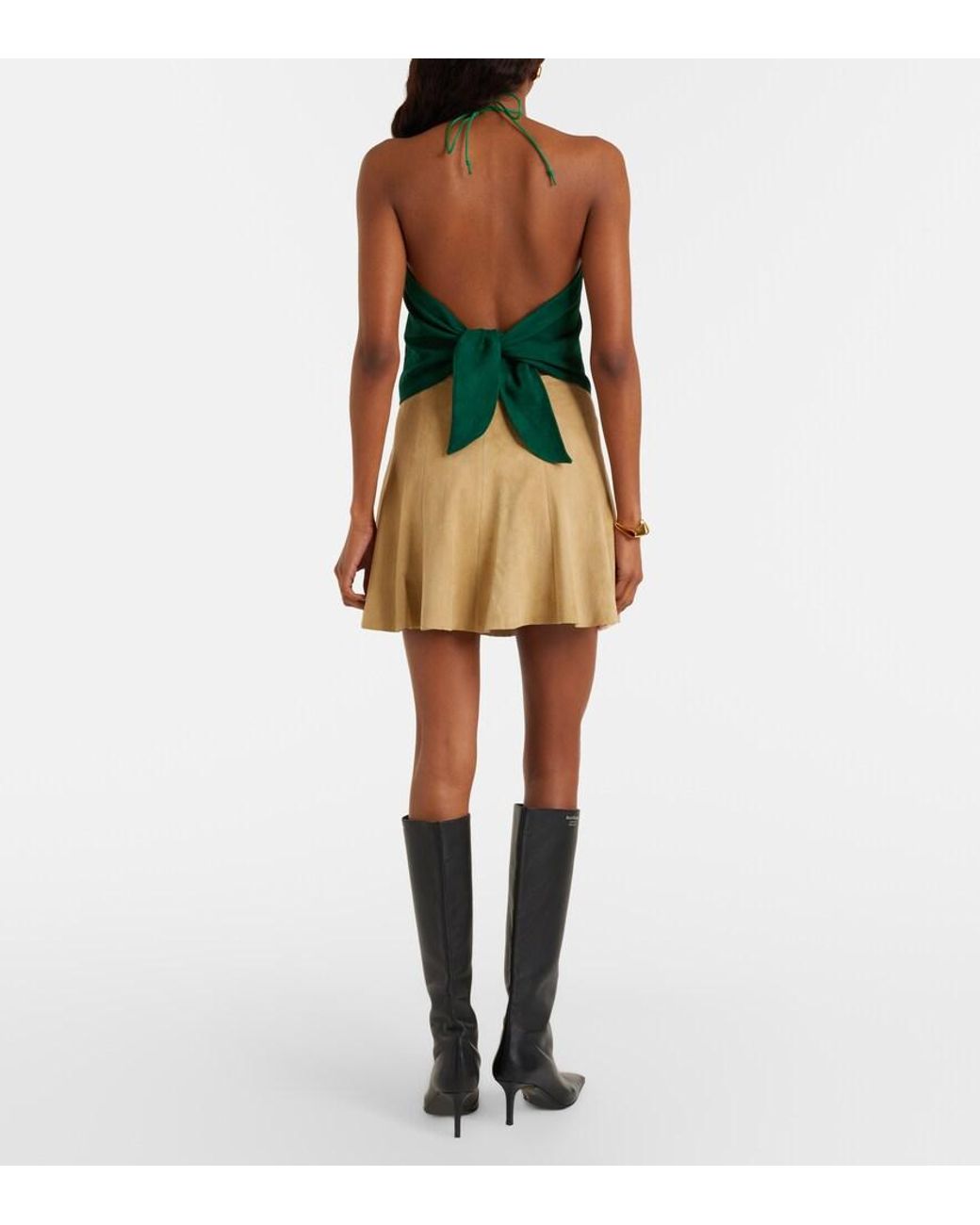 Stouls Natural Mila Suede Miniskirt