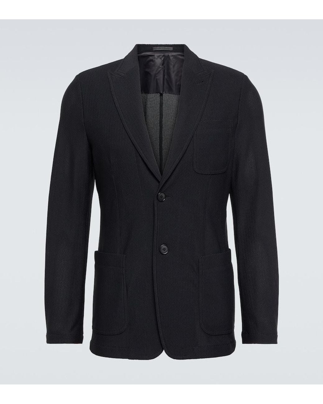 Giorgio Armani Blue Icon Single-Breasted Blazer for men