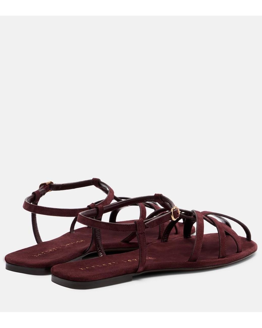 Herbert Levine Brown The Catch Suede Sandals