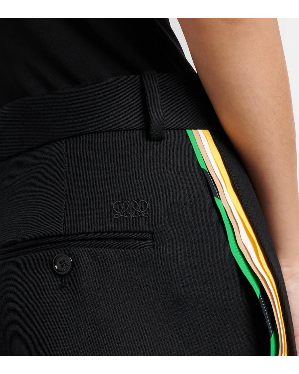 Loewe Black Wool Wide-Leg Pants