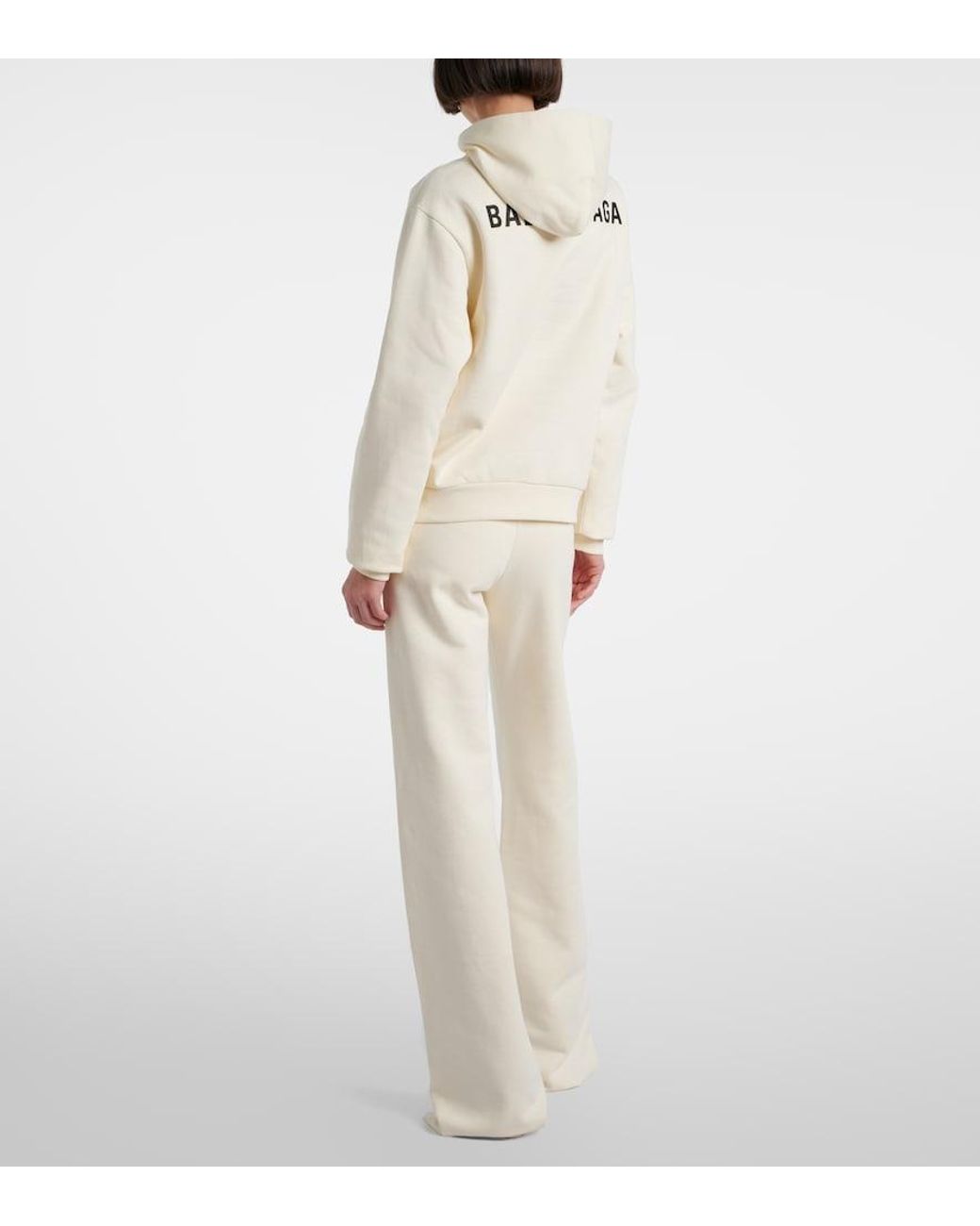 Balenciaga White Cotton Jersey Sweatpants