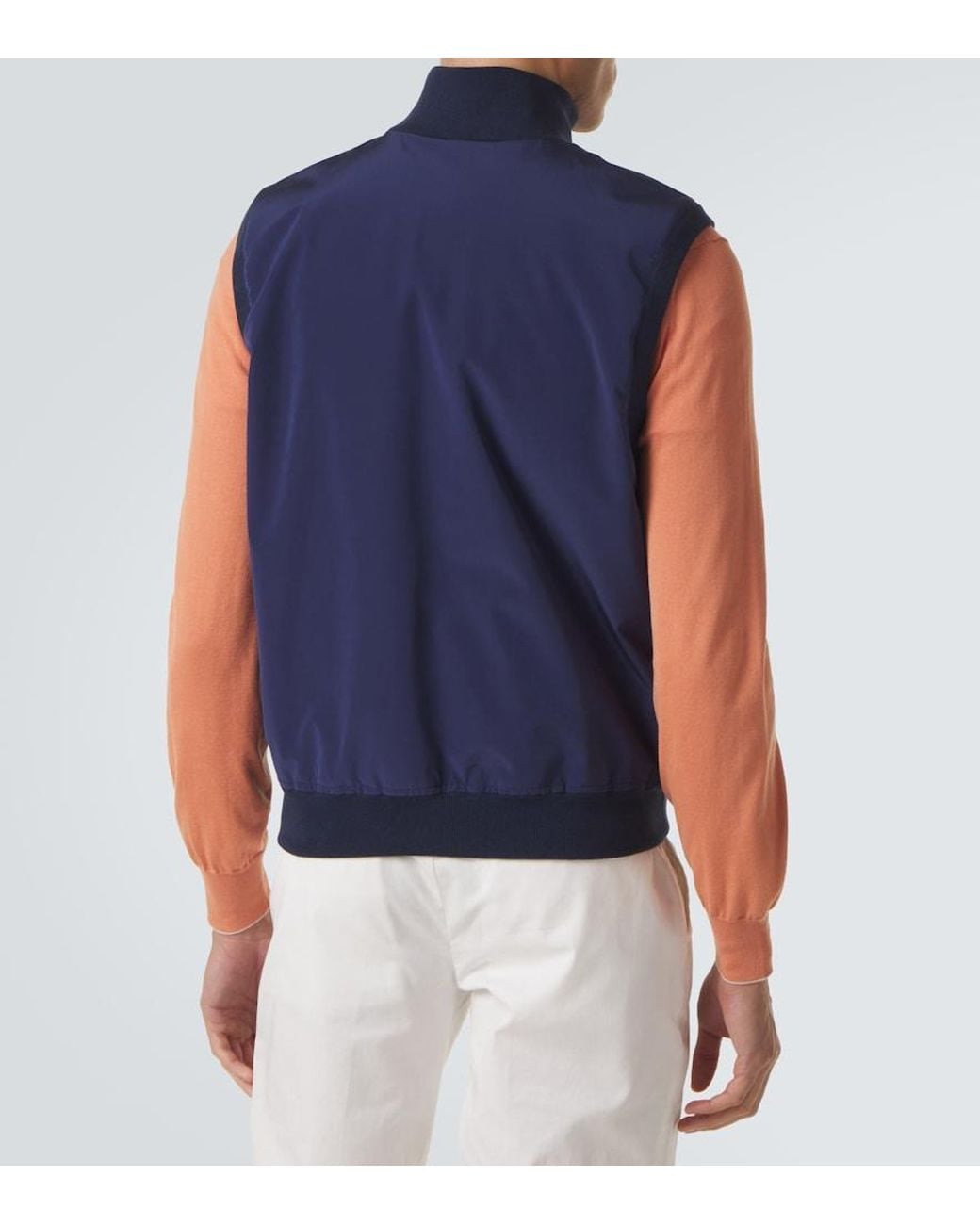 Brunello Cucinelli Blue Padded Technical Vest for men