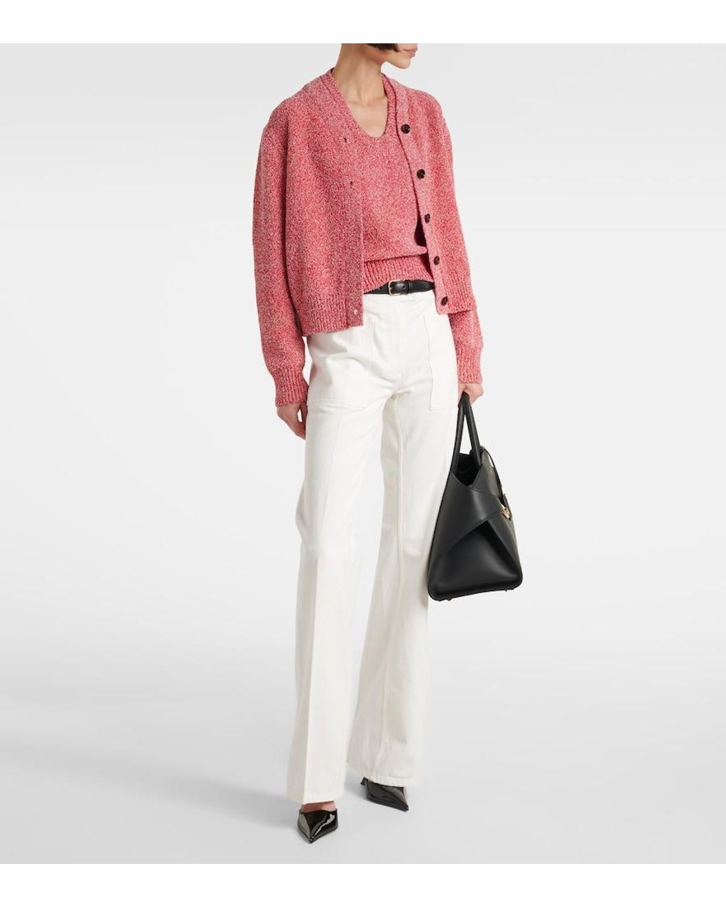 Ferragamo White Mid-Rise Straight Jeans