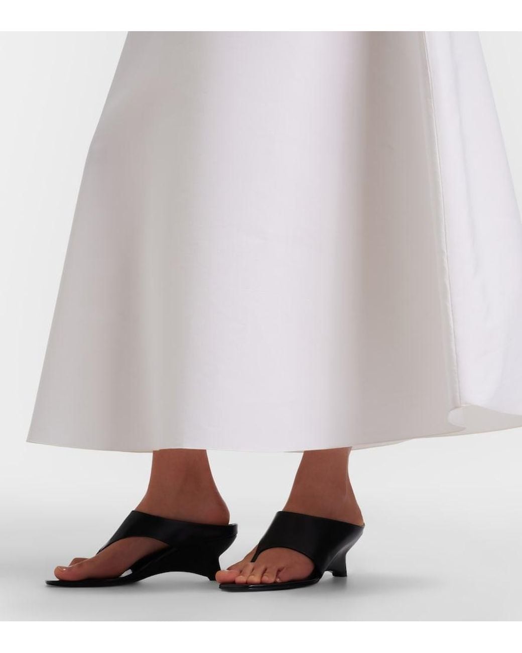 FFORME White Deeta Cotton Maxi Skirt