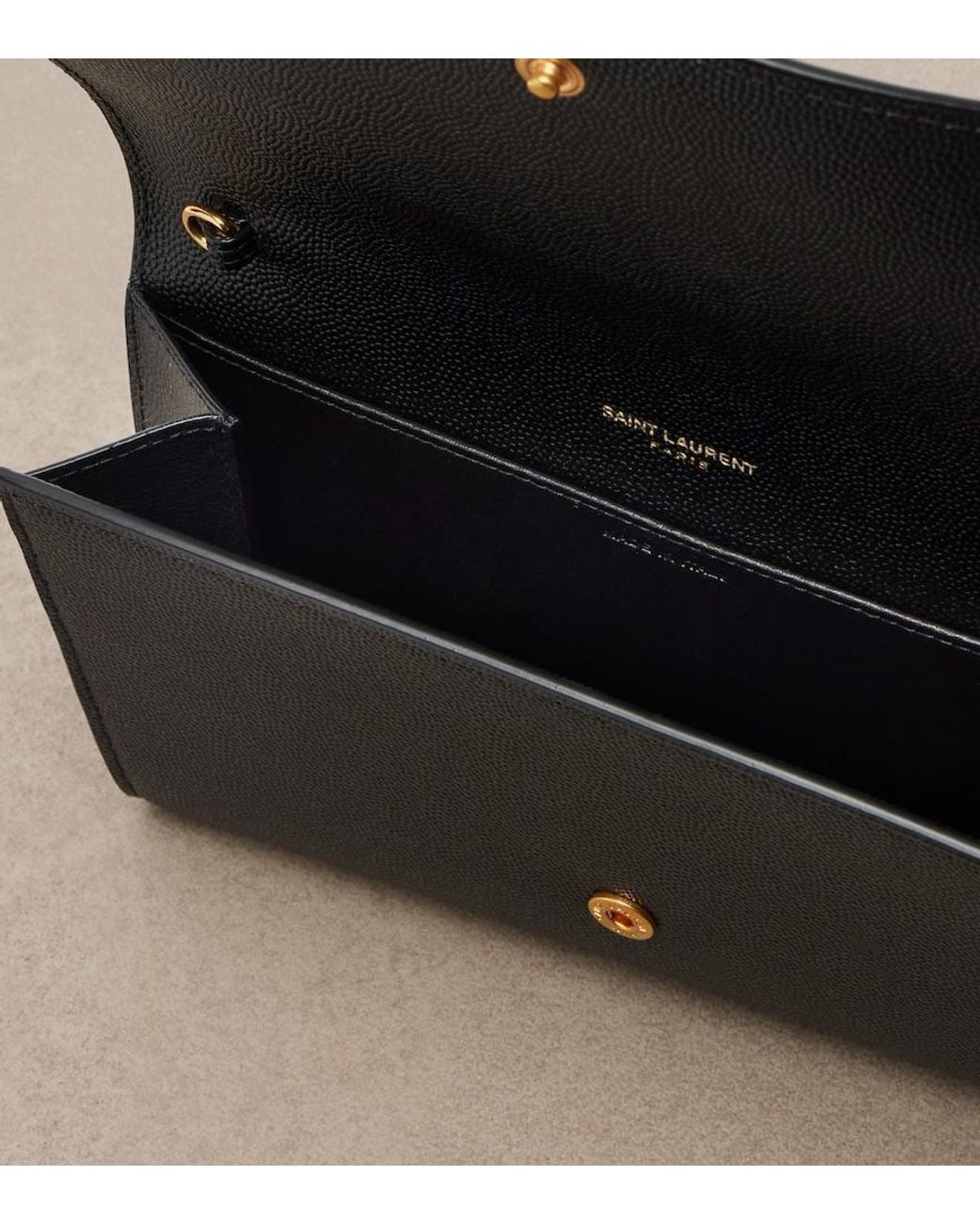 Saint Laurent Black Uptown Leather Cross-body Bag