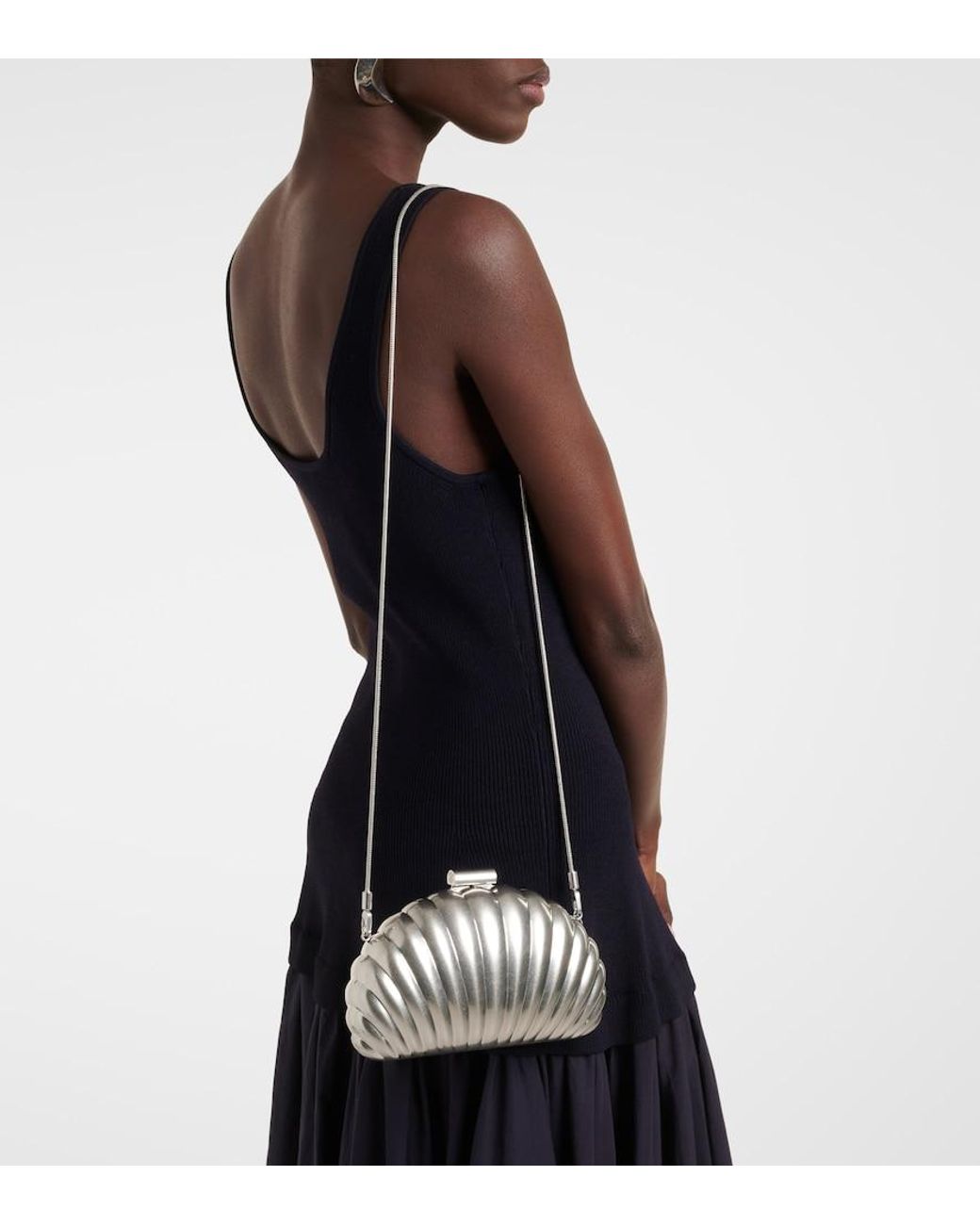 Jonathan Simkhai Metallic Monet Clutch