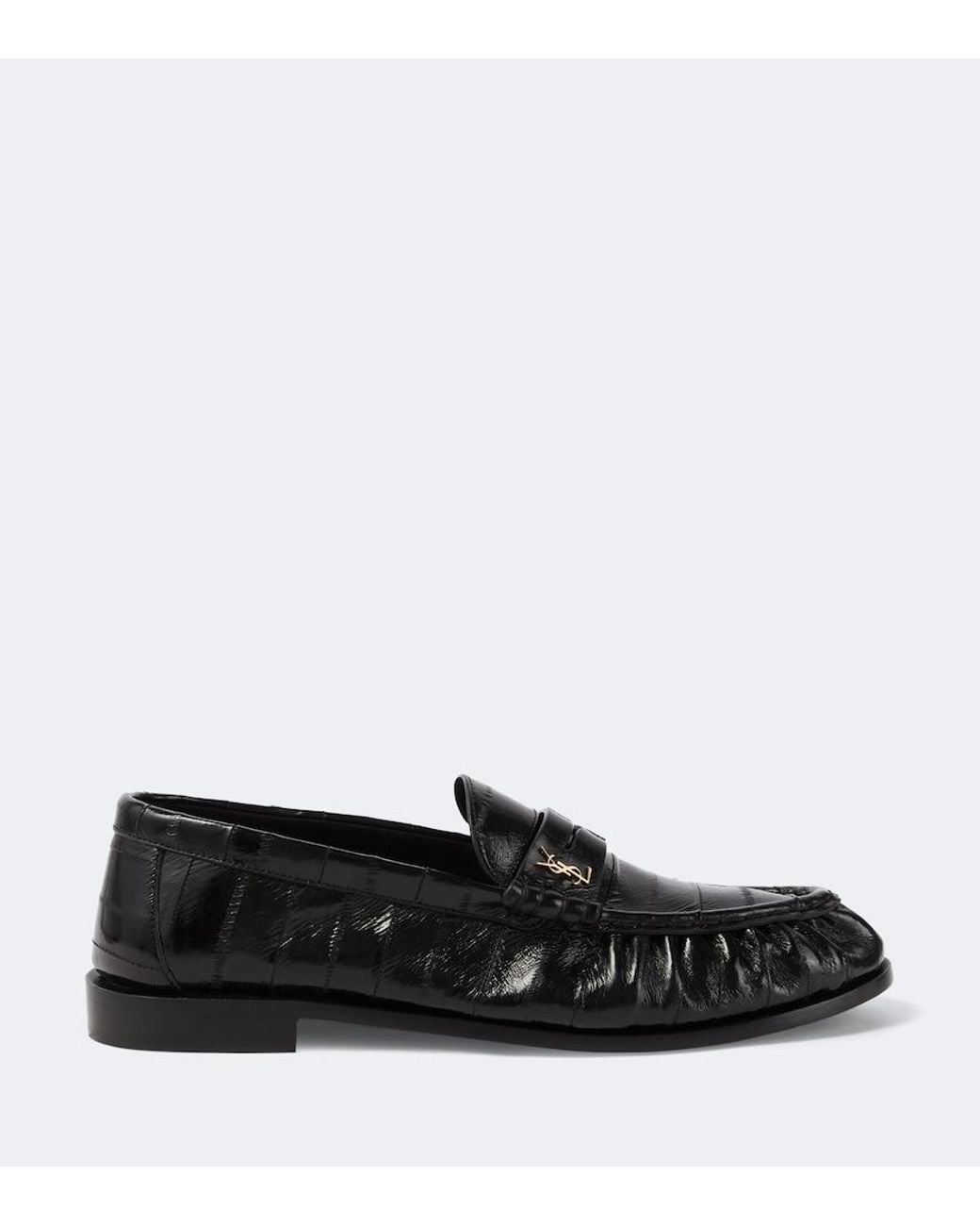Saint Laurent Black Le Loafer Eel Leather Penny Loafers for men