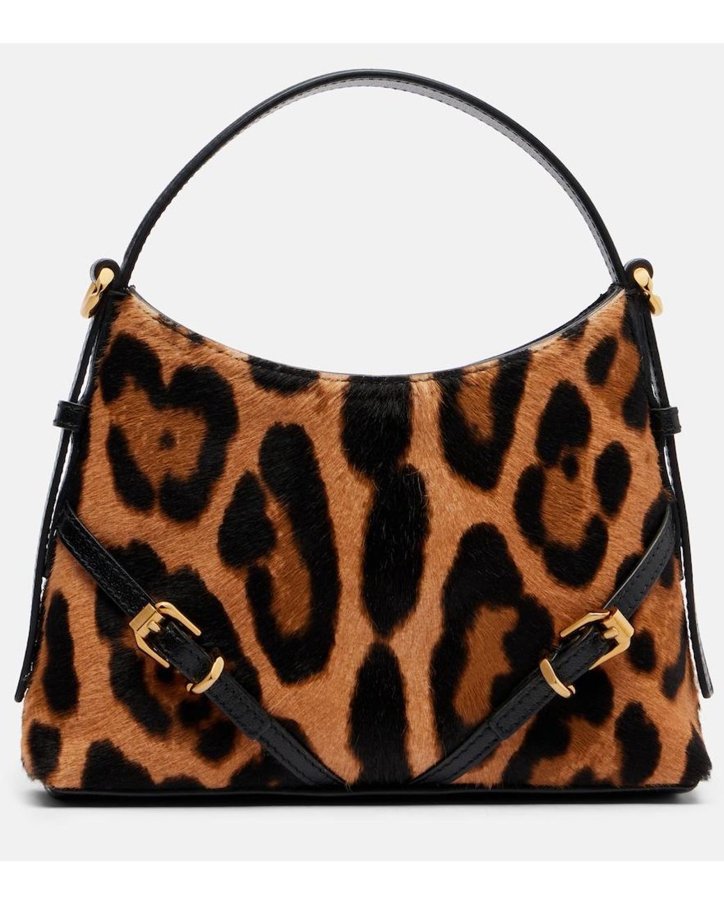 Givenchy Brown Voyou Mini Calf Hair Shoulder Bag