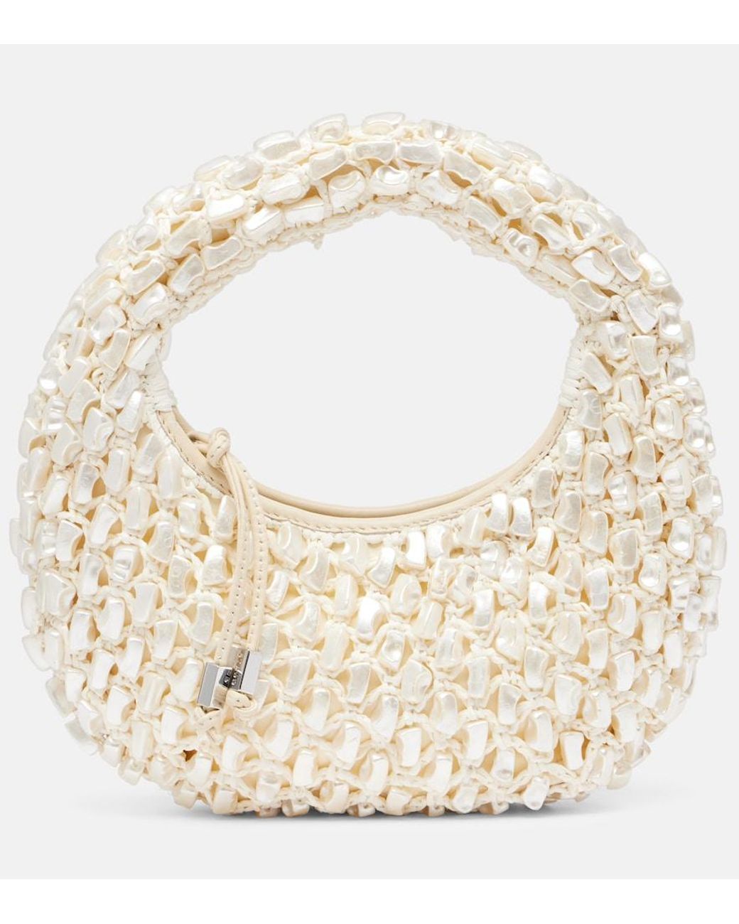 Staud Metallic Reef Crochet Embellished Shoulder Bag