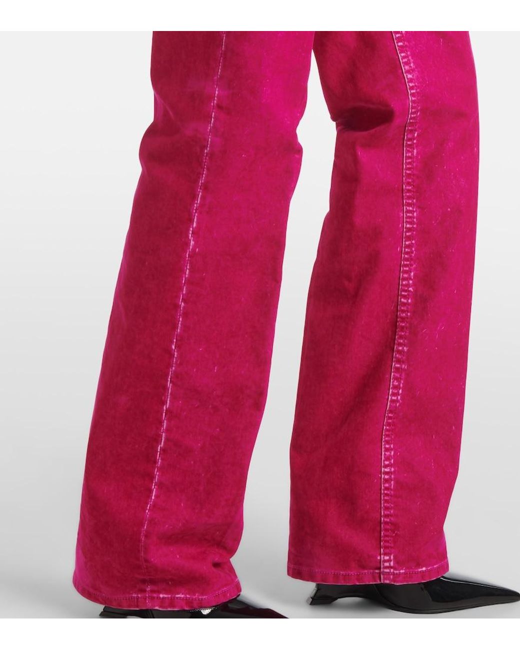 Ferragamo Pink Cotton-Blend Drill Straight Pants