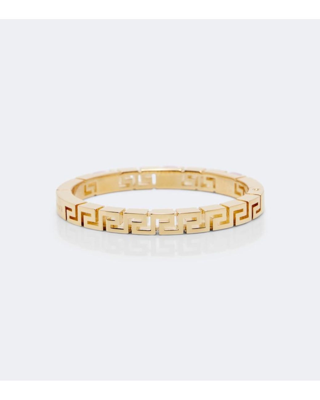 Versace White Verziertes Armband Greca
