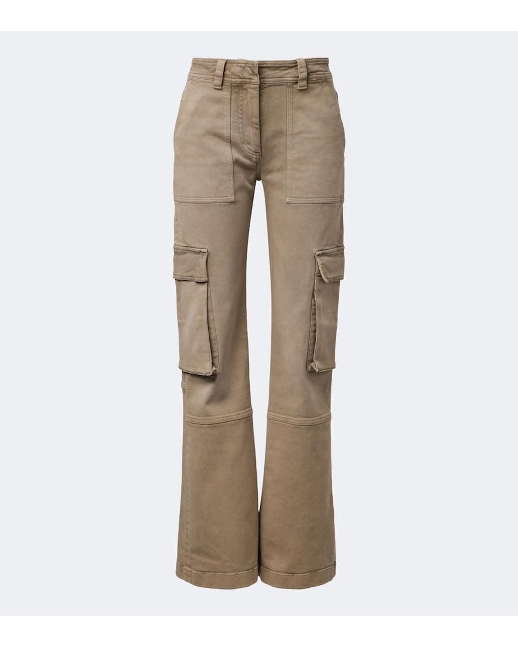 Acne Natural Cotton Twill Cargo Pants