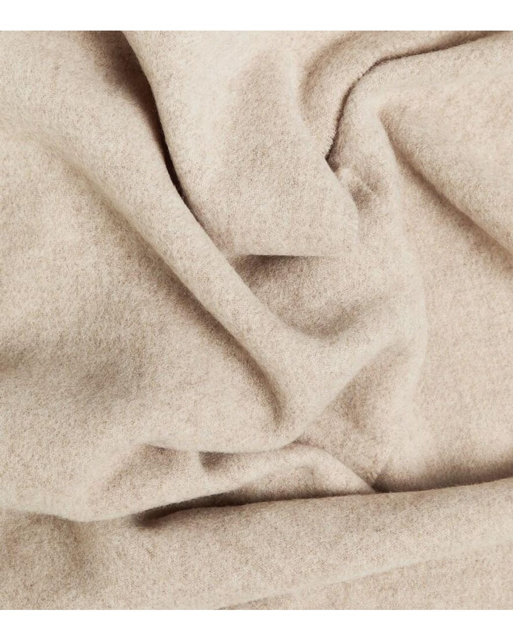 Acne Natural Canada Skinny Fringed Wool Scarf