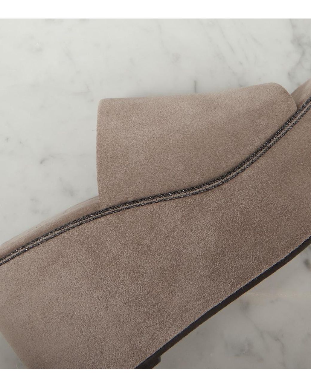 Brunello Cucinelli Gray Classic High Mule