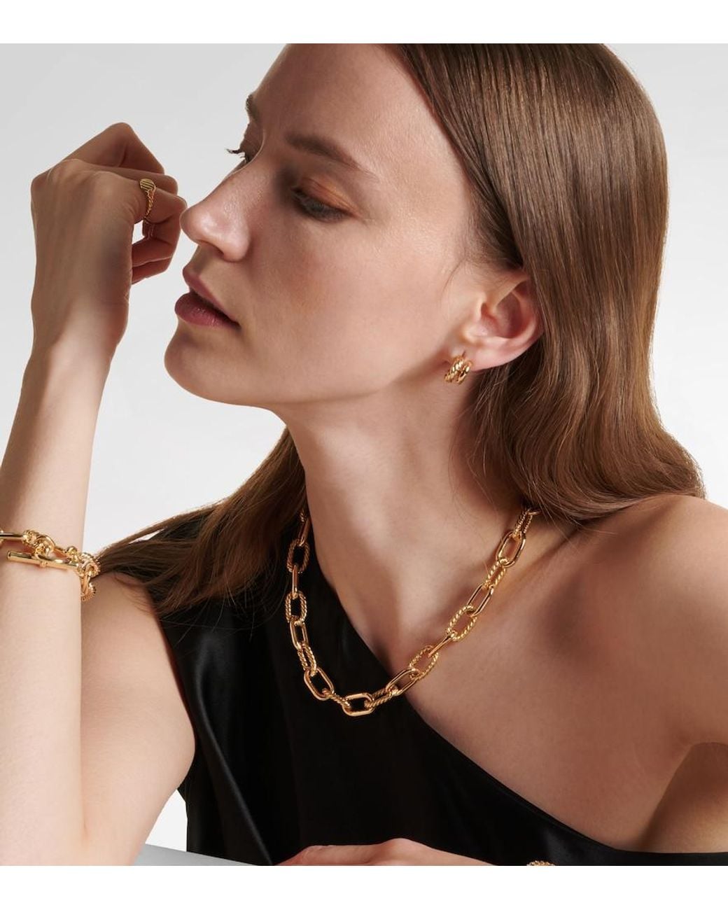 David Yurman Metallic Dy Madison 18Kt Chain Necklace