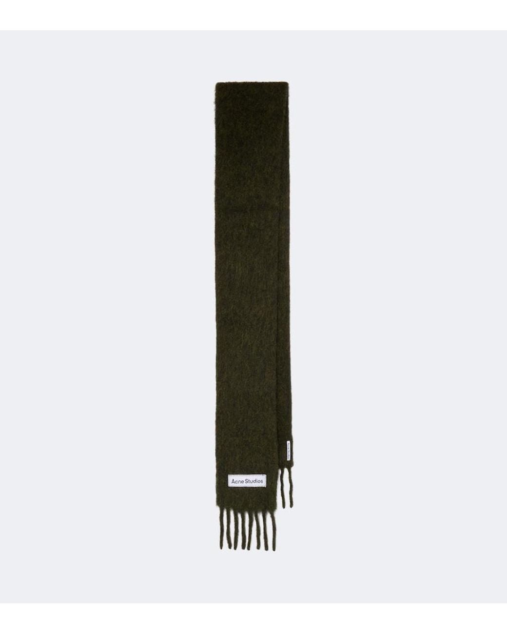 Acne Green Alpaca, Wool, And Mohair-Blend Scarf for men