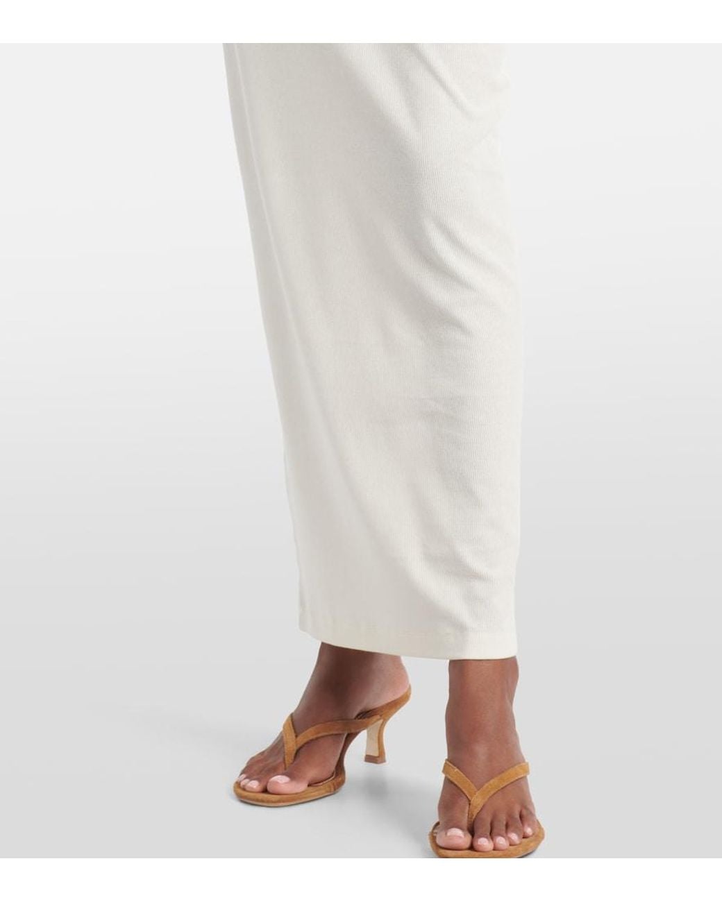 Wardrobe NYC White Cotton-Blend Maxi Dress