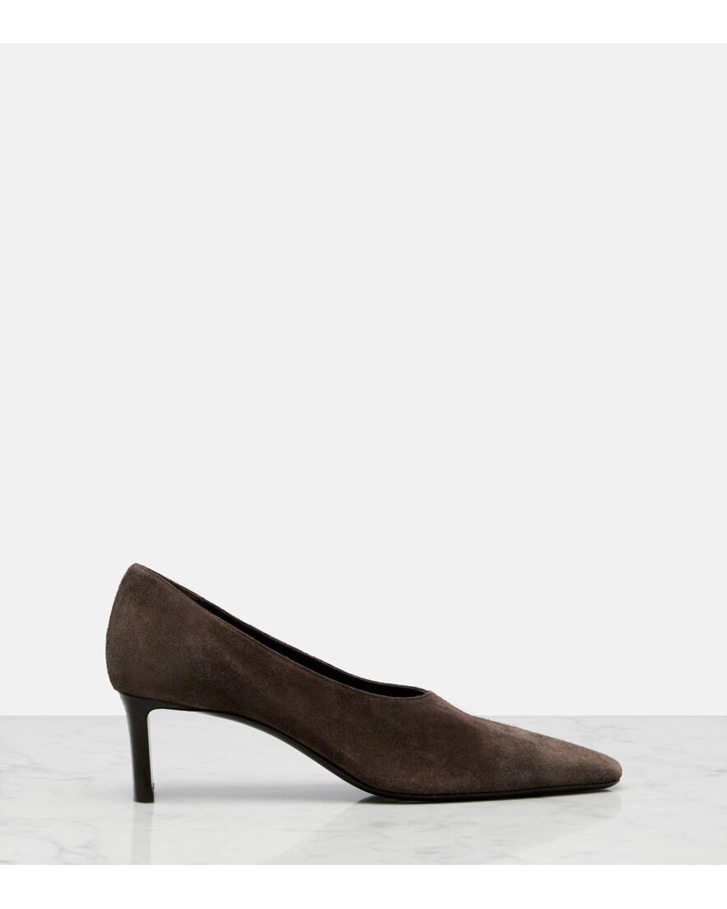 Khaite Brown Cecilia Suede Pumps