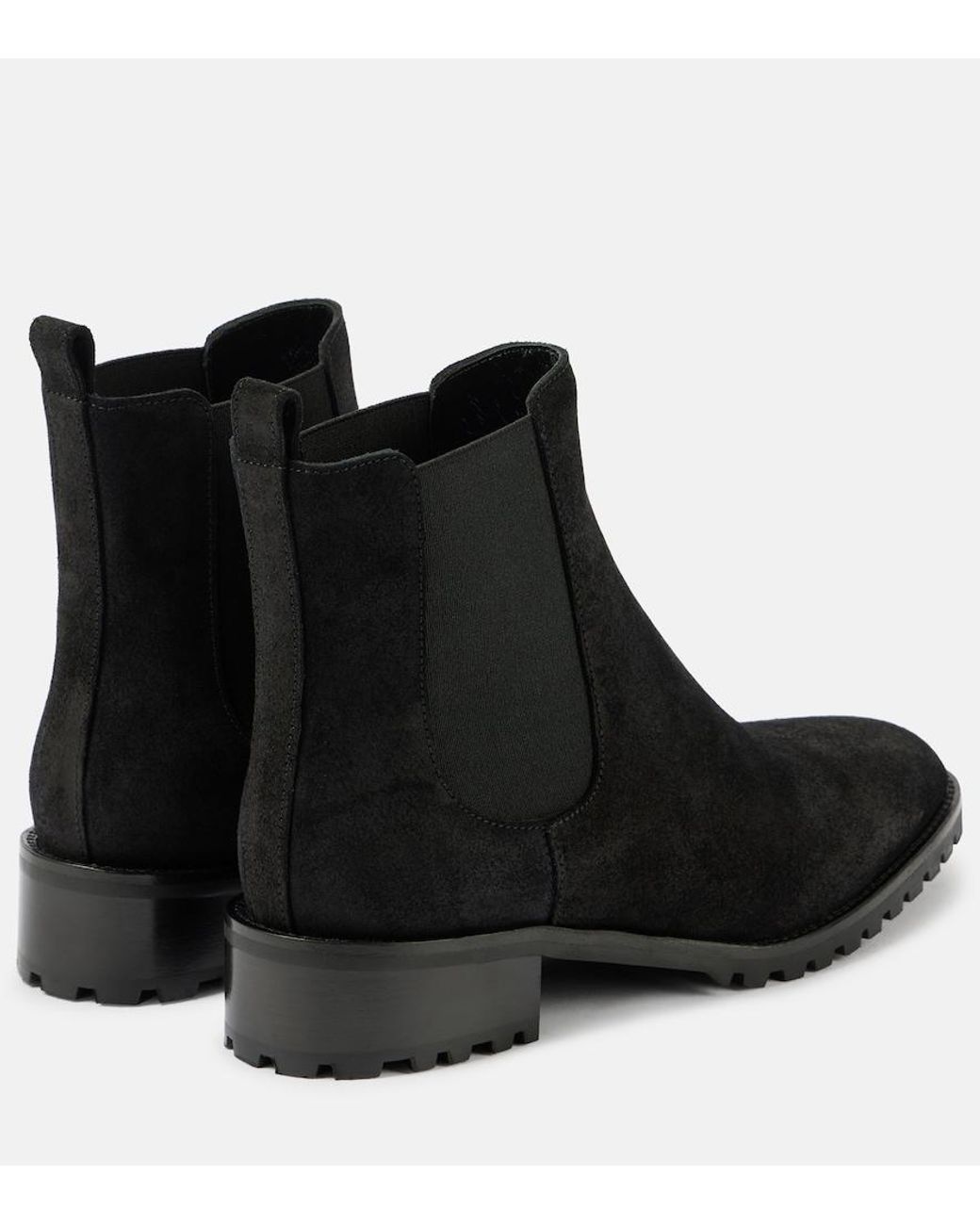 Manolo Blahnik Black Chelata Suede Chelsea Boots