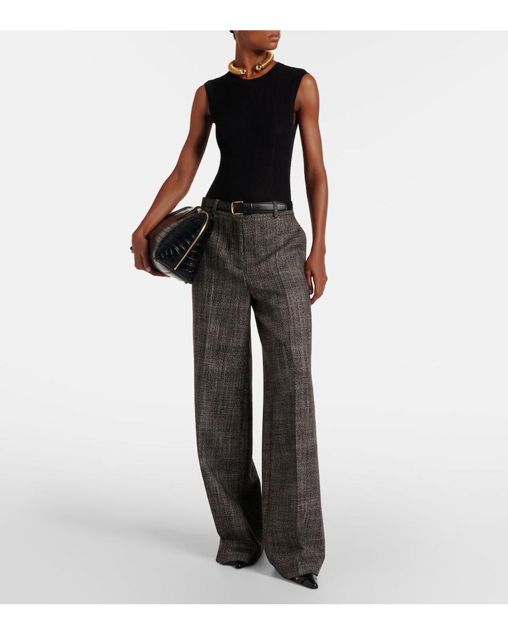 Top Calife En Soie Et Coton Joseph en coloris Black