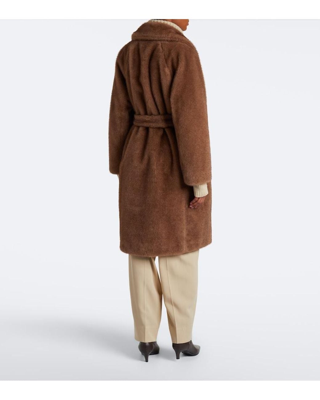 Max Mara Brown Belted Wrap Coat