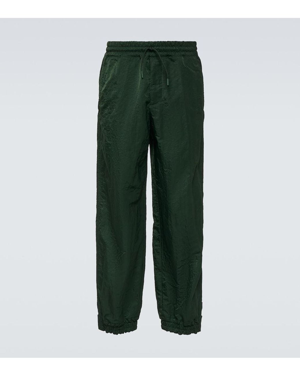 Burberry Green Technical Wide-Leg Pants for men