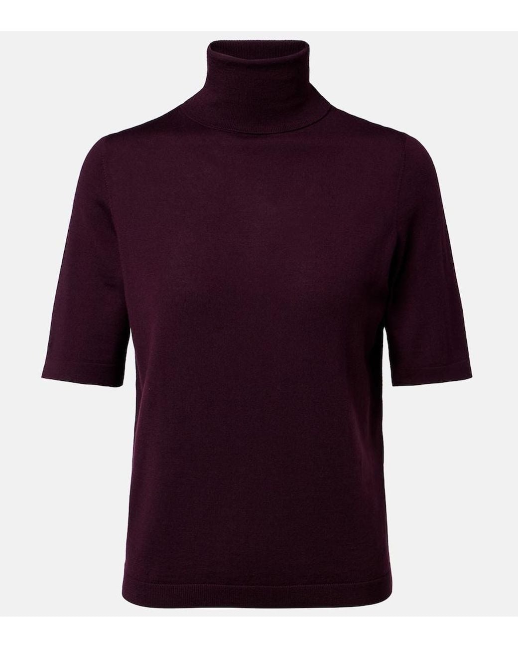 Jardin Des Orangers Red Turtleneck Virgin Wool Sweater