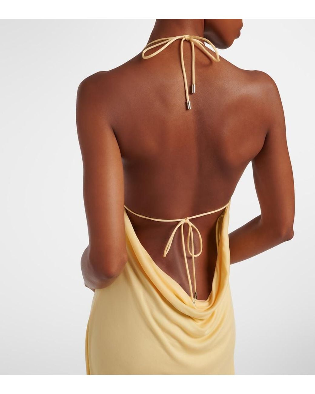 Loewe Metallic Paula's Ibiza Crepe Jersey Maxi Dress