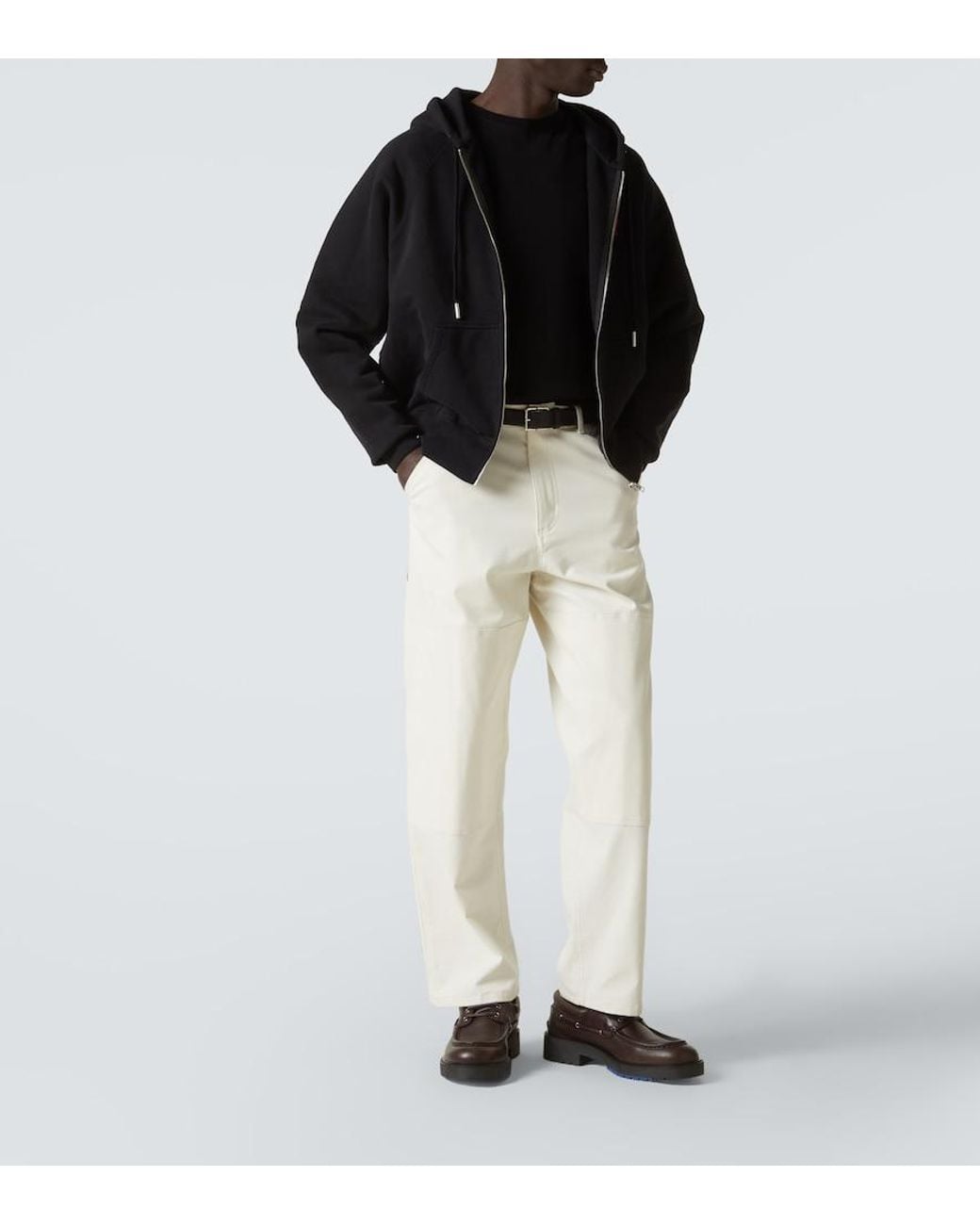 AMI Black Ami De Caur Zipped Hoodie for men