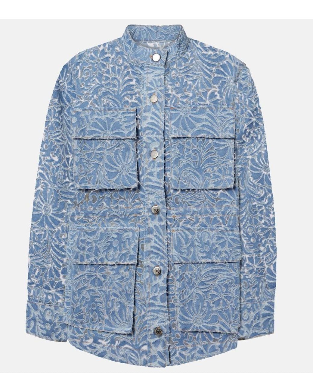 Veronica Beard Blue Lane Floral Denim Jacket