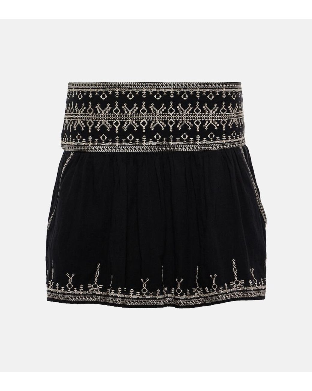 Isabel Marant Black Cotton Picadilia Mini Skirt