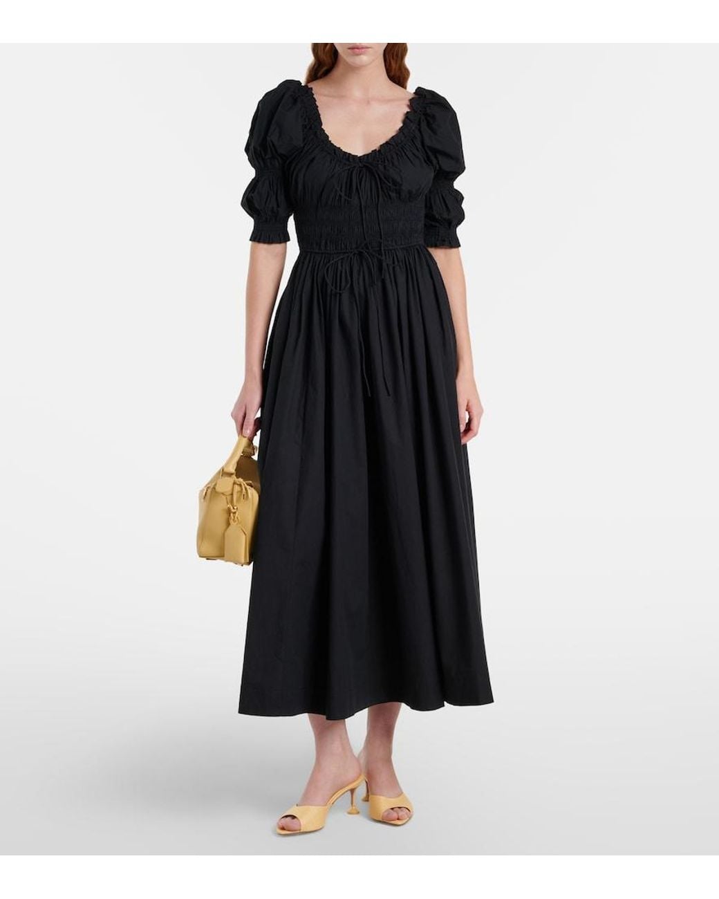 Doen Black Kleid Aus Baumwolle