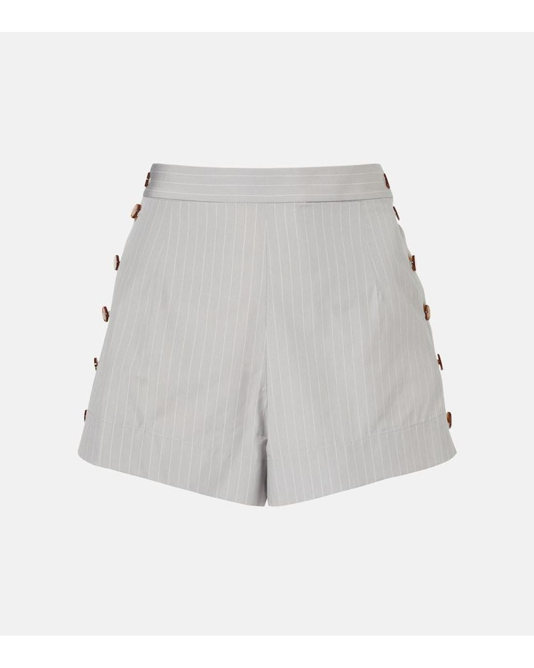 Vivienne Westwood Gray Elle Pinstripe Cotton Shorts