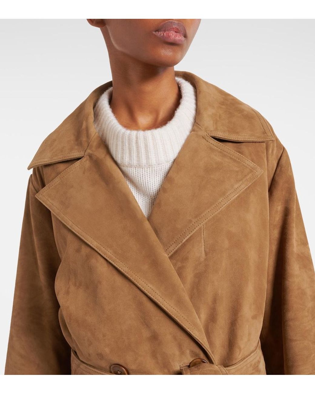 Rohe Natural Suede Wrap Coat