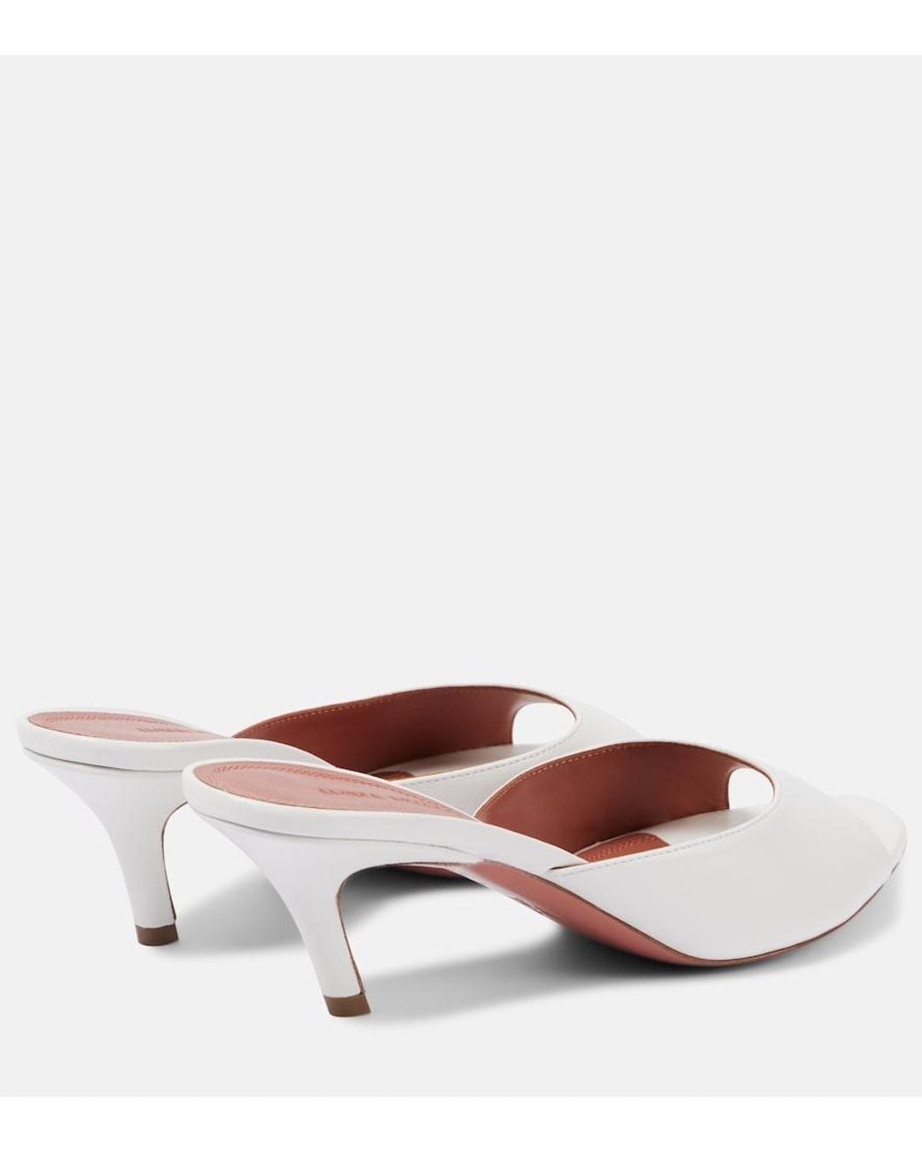 AMINA MUADDI Pink Alexa 60 Leather Mules