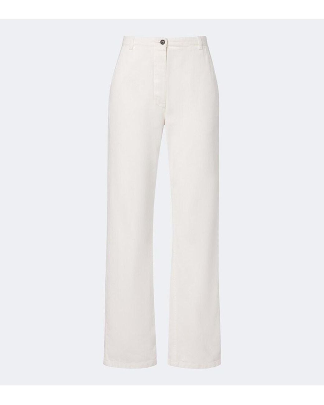 The Row White Berit Wide-Leg Jeans