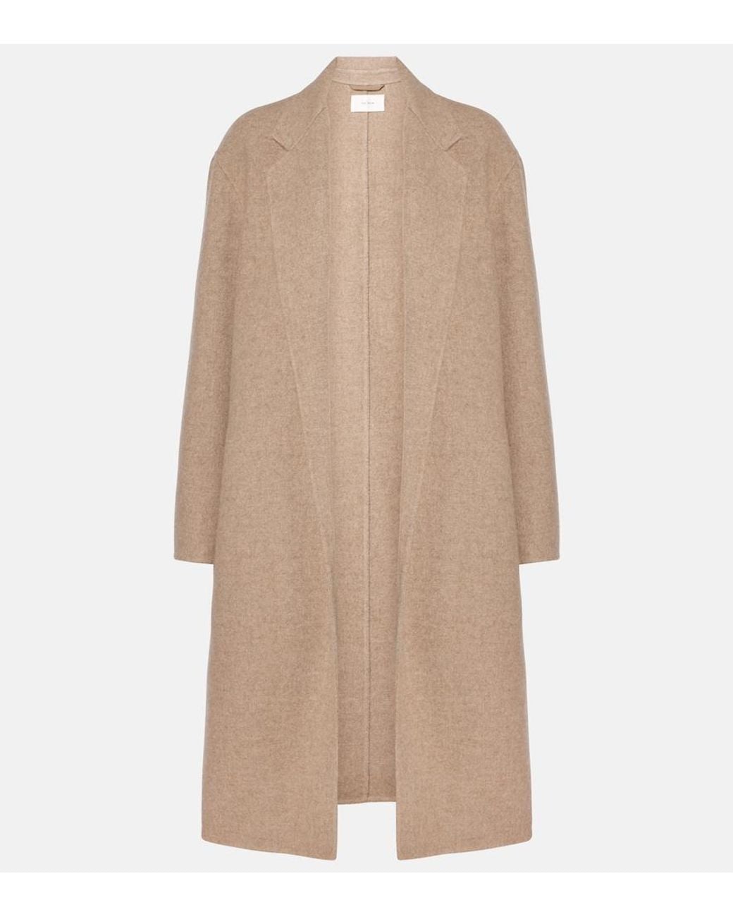 The Row Natural Fedra Cashmere And Cotton Coat