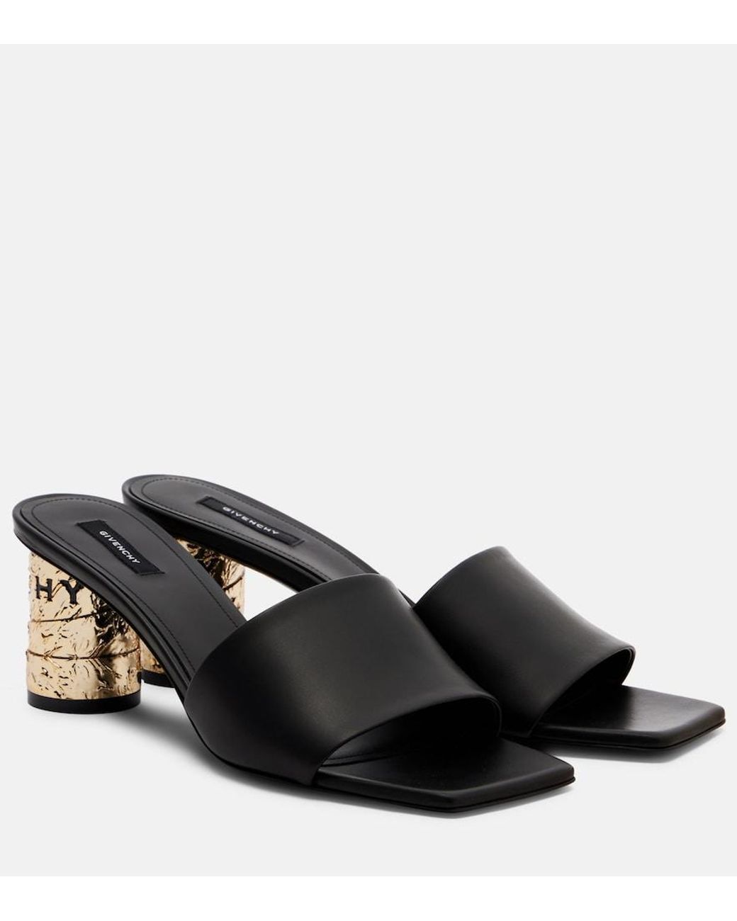Givenchy Black Tape 65 Leather Mules