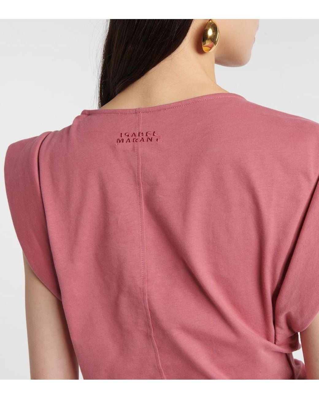 Isabel Marant Pink Maisan Cotton Jersey Tank Top