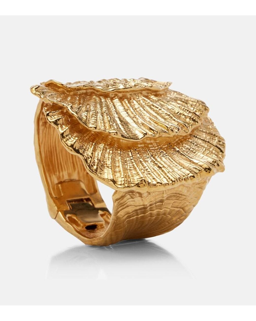 Chloé Metallic Shells Oversized Cuff Bracelet