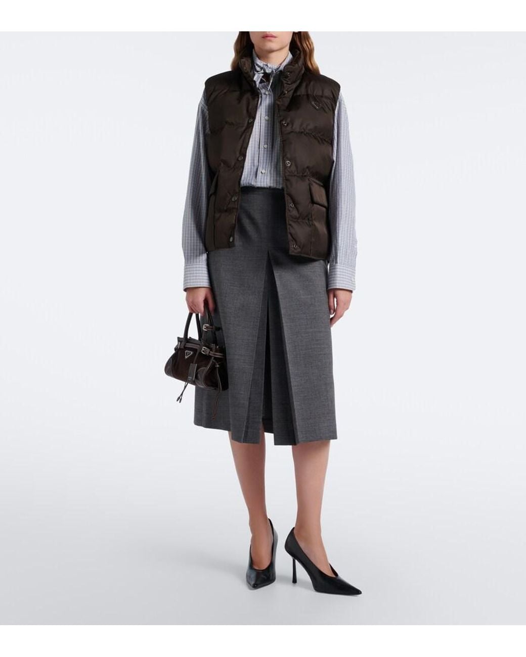 Prada Black Re-Nylon Down Vest