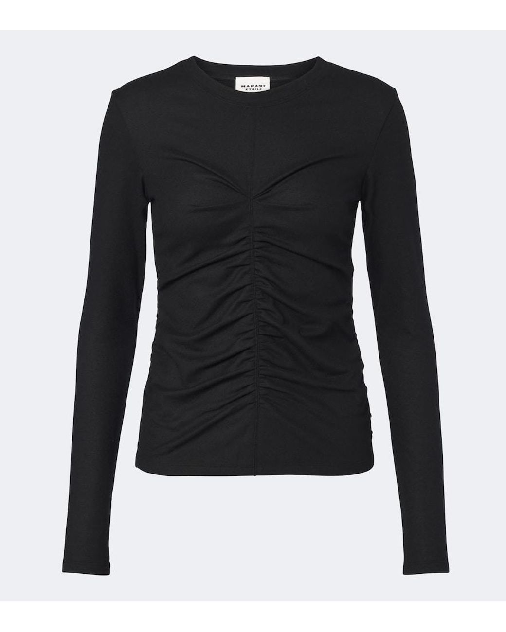 Isabel Marant Black Delesa Ruched Jersey Top
