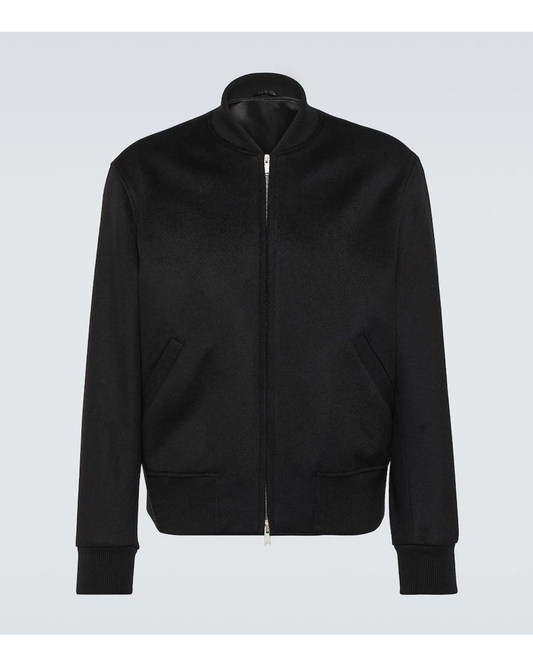 Lardini Cashmere Bomber Jacket in Black for Men Lyst