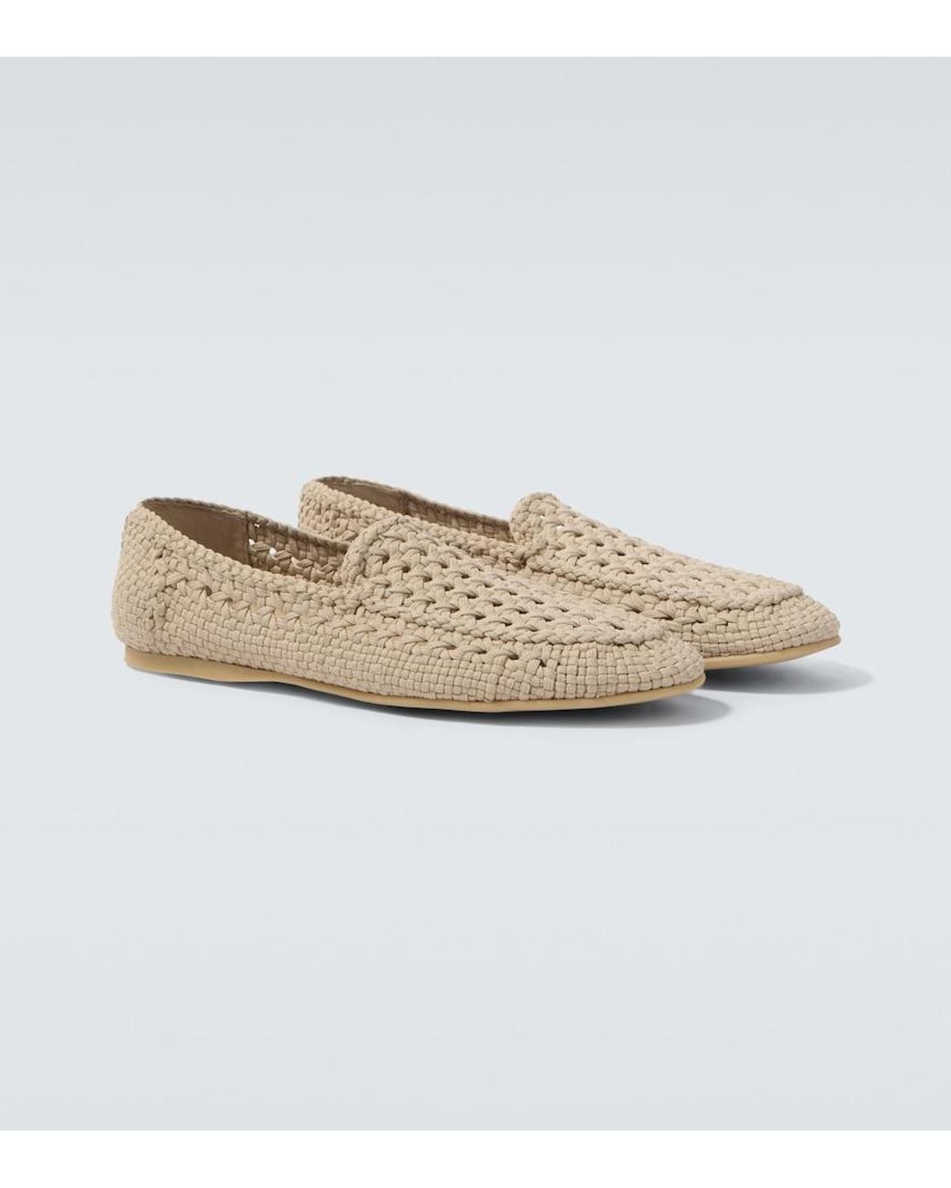 Dolce & Gabbana White Woven Loafers for men