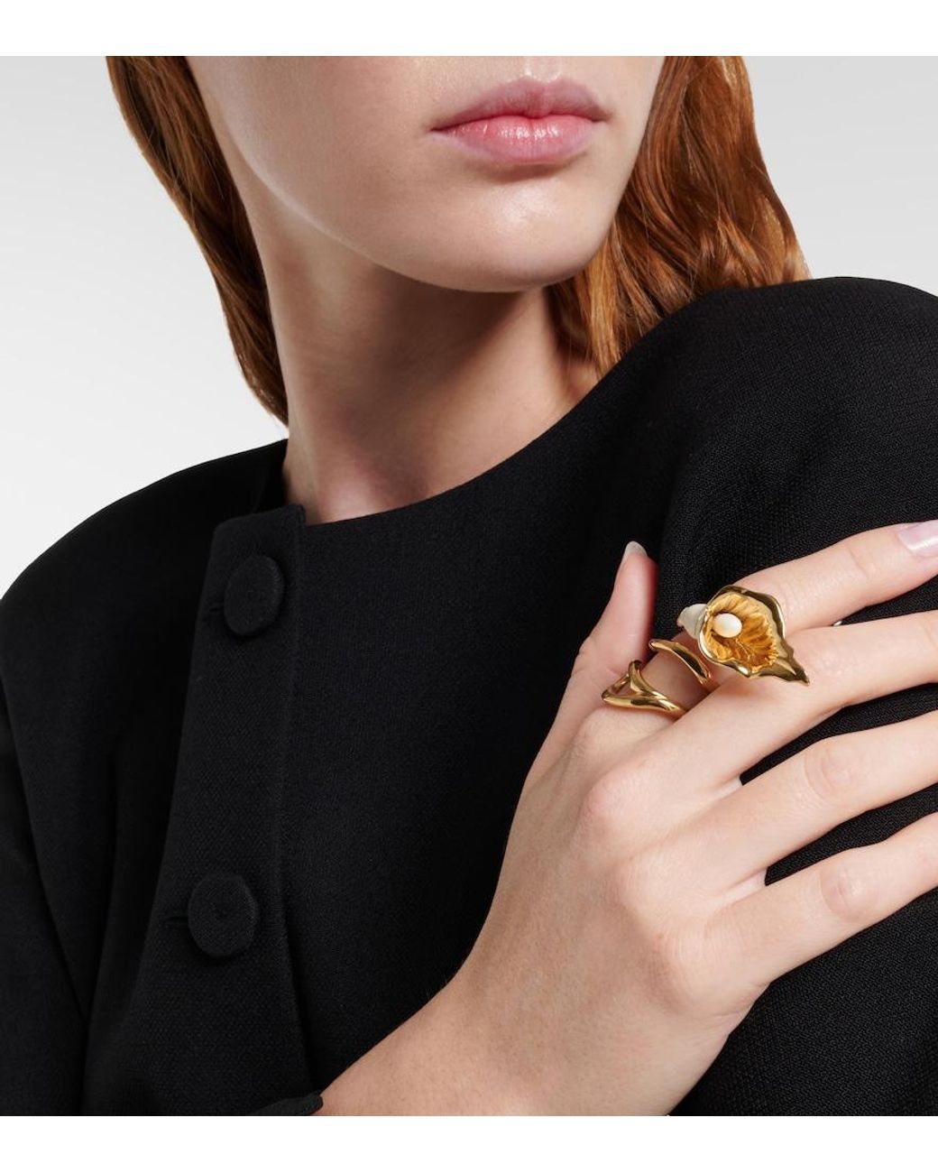 Chloé White Floral Ring